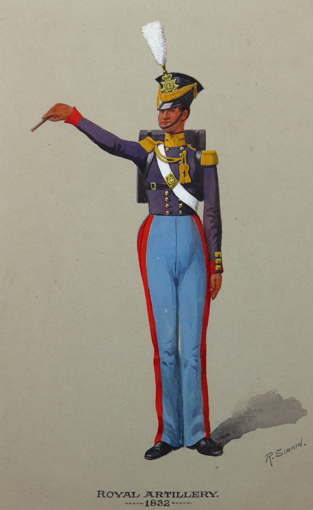 Royal Regiment of Artillery - Gunner (1832) by Simkin, 1890