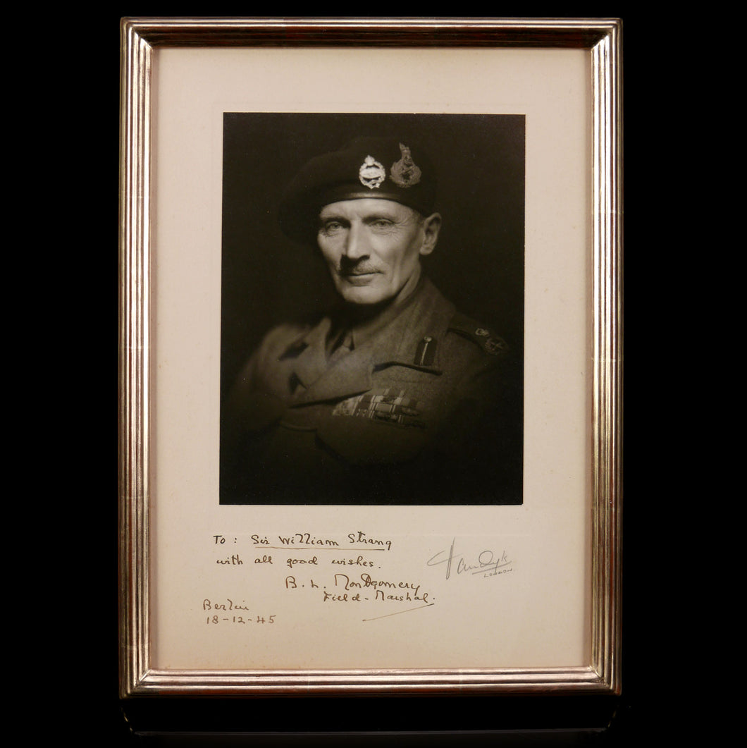 Field Marshal Montgomery Signed Presentation Portrait Photograph, Berlin 1945
