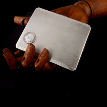 Load image into Gallery viewer, The London Times - A Second World War Silver Cigarette Case Applied With Newspaper’s ARP. Warden’s Badge, 1939
