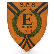 Load image into Gallery viewer, From a Collection of Polychromed Cricket Club Shields, St Paul’s School ‘E’ Club, 1930
