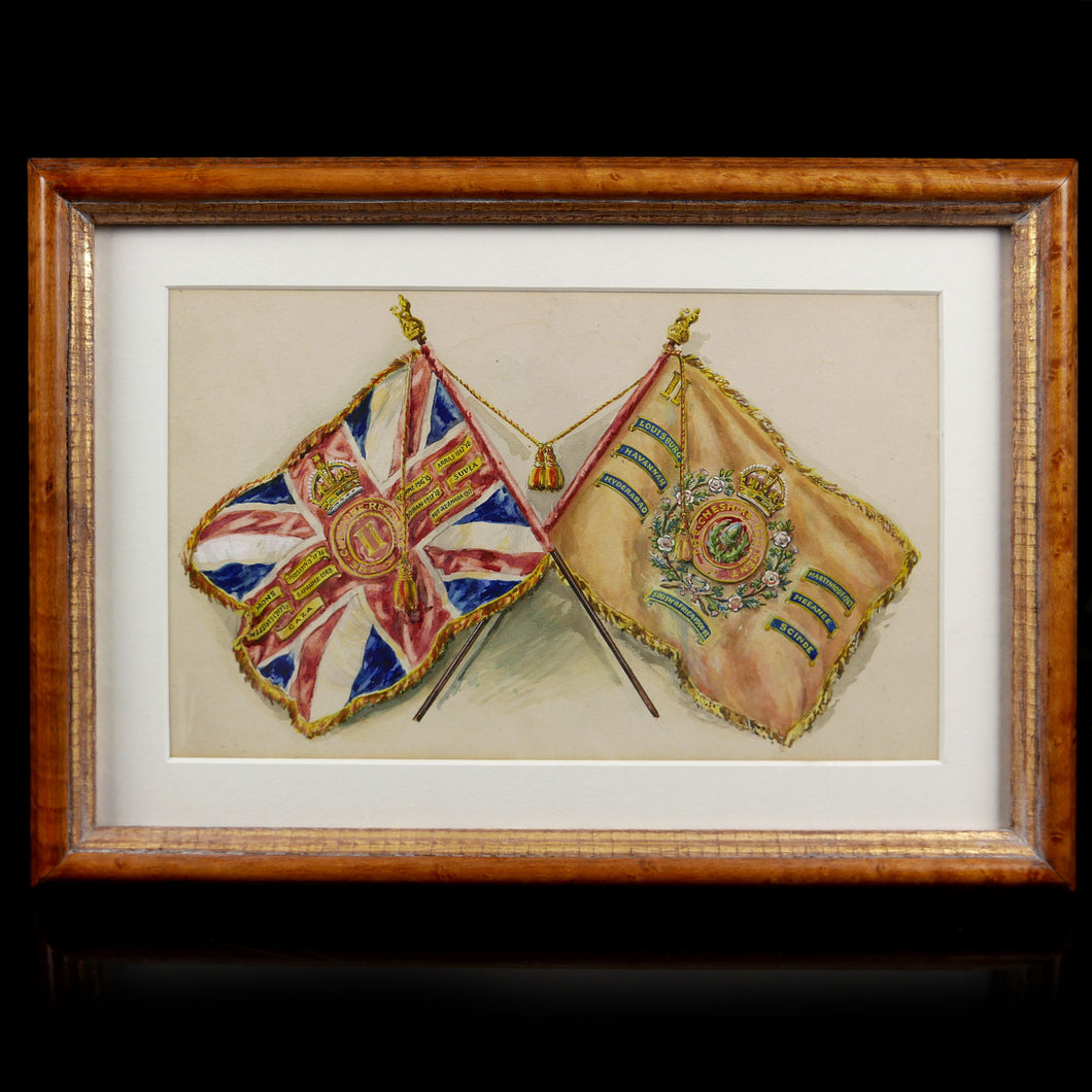 The Cheshire Regiment - 1st Battalion Colours, 1910