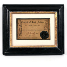 Load image into Gallery viewer, Nelson Funeral Ticket - A Chorister’s Pass for the State Funeral, 1806
