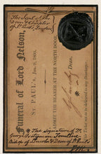 Load image into Gallery viewer, Nelson Funeral Ticket - A Chorister’s Pass for the State Funeral, 1806
