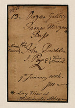 Load image into Gallery viewer, Nelson Funeral Ticket - A Chorister’s Pass for the State Funeral, 1806
