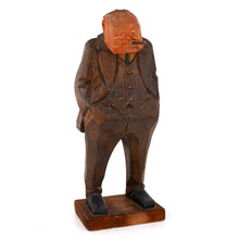 Load image into Gallery viewer, Carved Wood &amp; Polychromed Churchill, 1948
