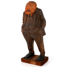 Load image into Gallery viewer, Carved Wood &amp; Polychromed Churchill, 1948
