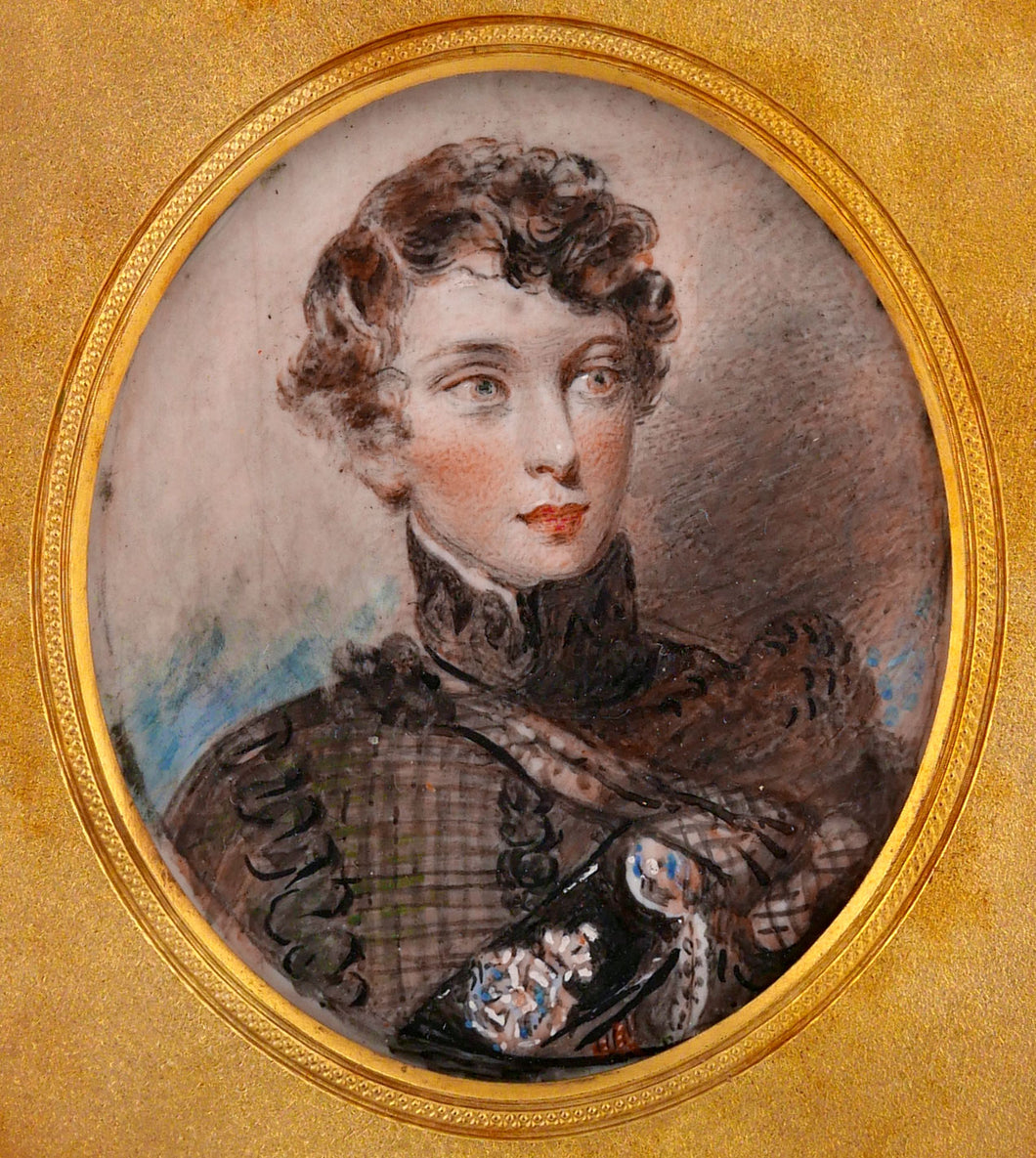 Rifle Brigade - Portrait Miniature of an Officer, 1825