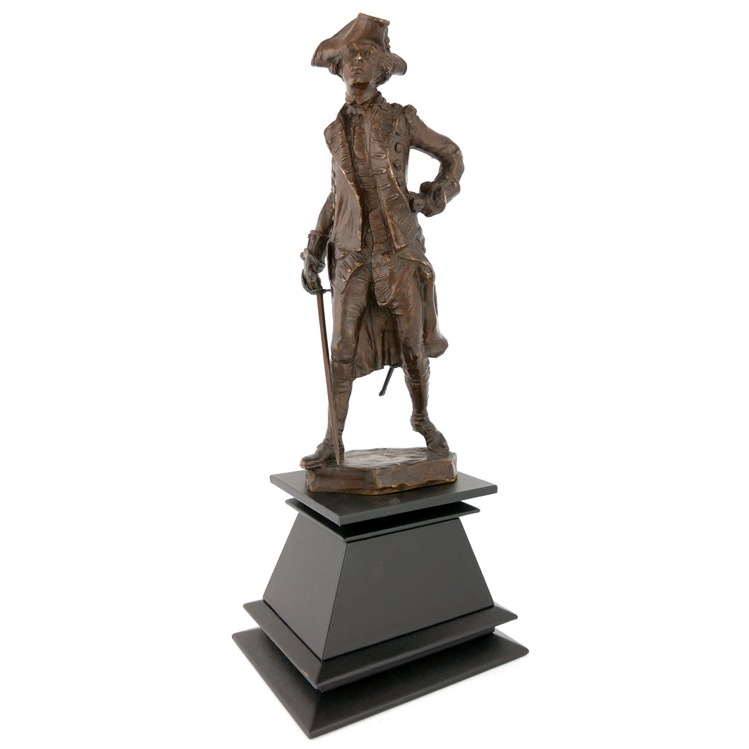 A Bronze figure of General James Wolfe, signed and dated ‘V. March 1912’