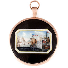 Load image into Gallery viewer, Battle of the Nile Reverse Painted Glass Miniature, 1798
