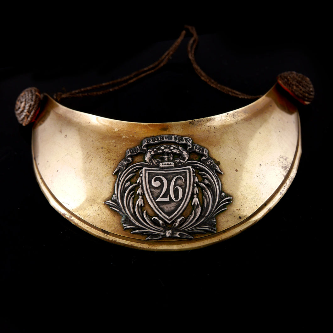 Napoleonic 26th Line Infantry Officer’s Gorget, 1803-1808