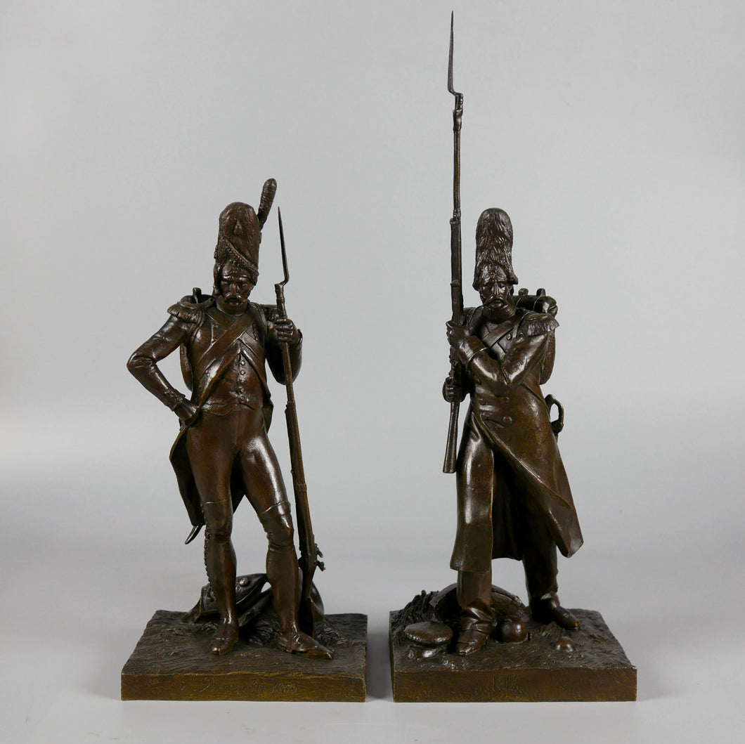 A Pair of Bronze Grenadiers of Napoleon’s Imperial Guard