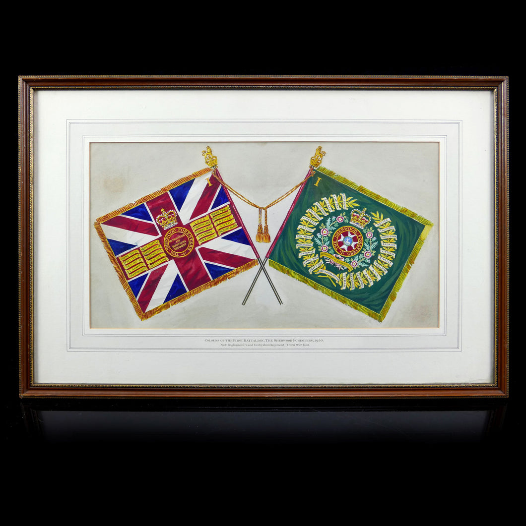 The Sherwood Foresters, Nottinghamshire and Derbyshire Regiment - 1st Bn Colours, 1953