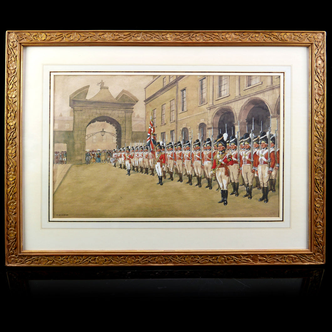 Royal Tyrone Regiment at Dublin Castle, 1801 - Richard Simkin (1850-1926)