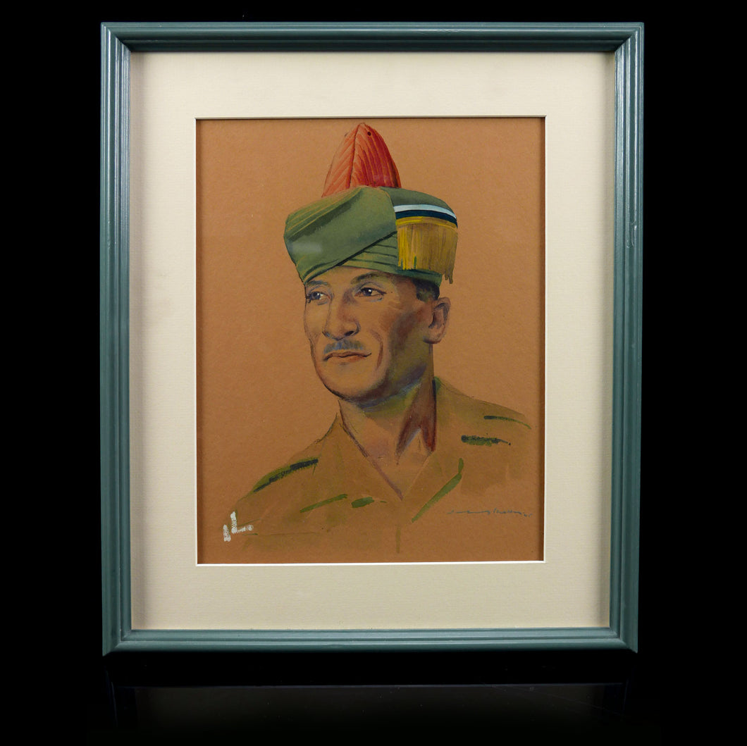 Portrait of a Dogra Non-Commissioned Officer of the 2nd Punjab Regiment, 1945