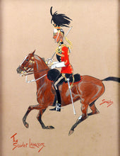 Load image into Gallery viewer, The 16th The Queen&#39;s Lancers - The Scarlet Lancers, A Snaffles Original, 1925
