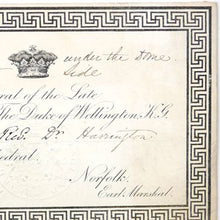 Load image into Gallery viewer, Admission Ticket To The Funeral of the 1st Duke of Wellington, 1852
