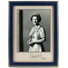 Load image into Gallery viewer, A Signed Royal Presentation Portrait of Queen Elizabeth II, 1987
