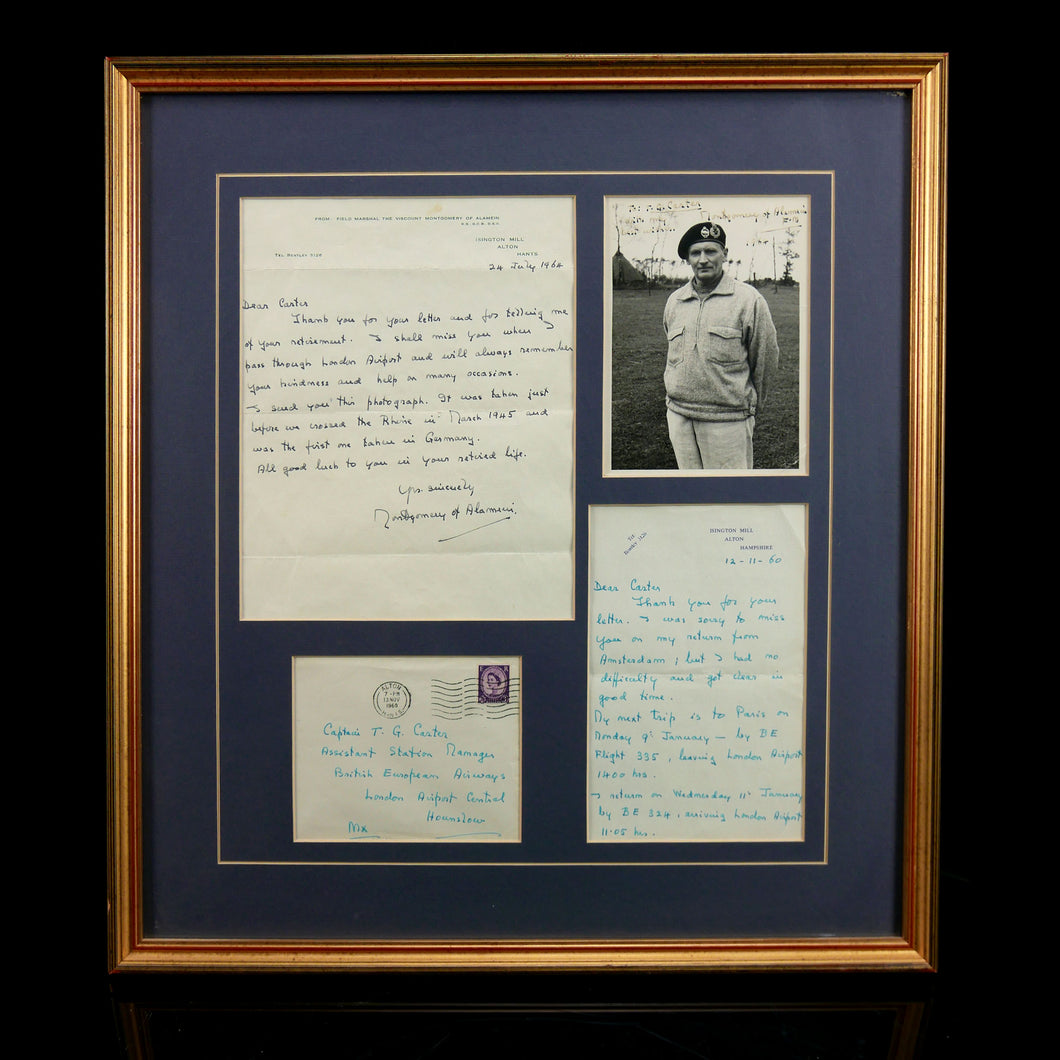 Field Marshal Viscount Montgomery - Signed Photograph and ALS, 1945