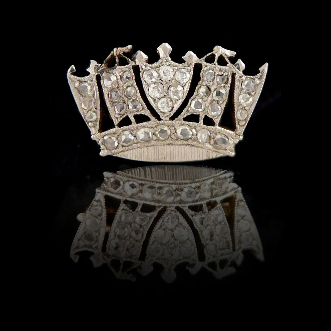 Small Royal Navy Crown Brooch