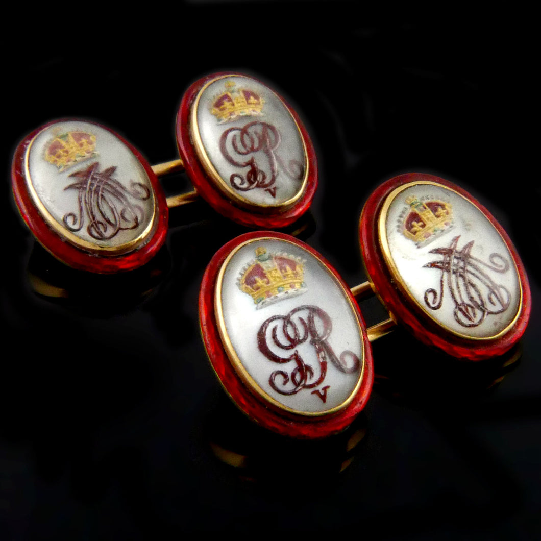 George V and Queen Mary Royal  Presentation Cufflinks