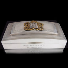 Load image into Gallery viewer, The Inniskilling Dragoons - A George VI Officer’s Silver Pouch Flap Box, 1936
