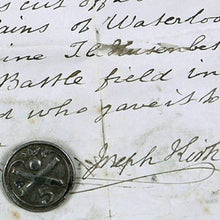 Load image into Gallery viewer, Waterloo Relic Napoleonic Artillery Button, 1815
