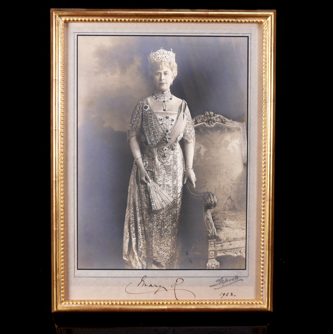Signed Royal Presentation Portrait Photograph of Queen Mary, 1923 