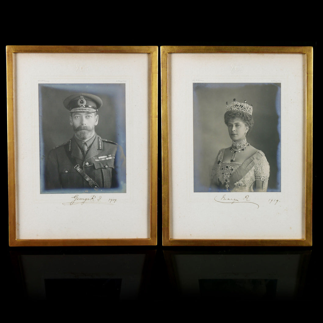 A Pair of Royal Presentation Portraits of George V and Queen Mary, 1919