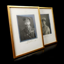 Load image into Gallery viewer, A Pair of Royal Presentation Portraits of George V and Queen Mary, 1919
