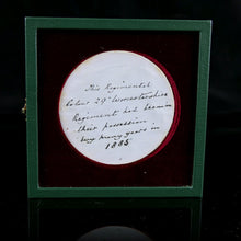 Load image into Gallery viewer, The Worcestershire Regiment - A Fragment of the Regimental Colour of 29th Foot, 1885
