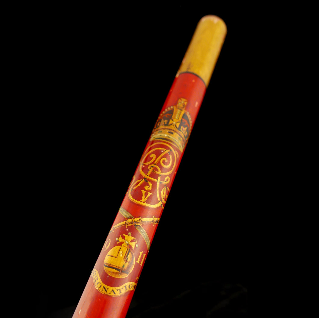 A Gold Staff Officer’s Baton Coronation of George V, 1911