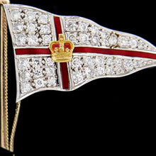 Load image into Gallery viewer, Royal Yacht Squadron Burgee Brooch
