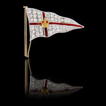 Load image into Gallery viewer, Royal Yacht Squadron Burgee Brooch
