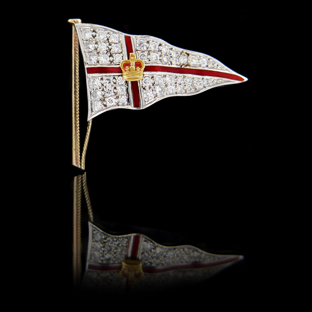 Royal Yacht Squadron Burgee Brooch