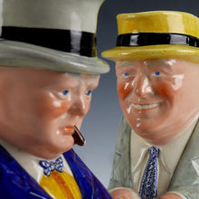 Load image into Gallery viewer, A Pair of Second World War Churchill &amp; Roosevelt Toby Jugs, 1941
