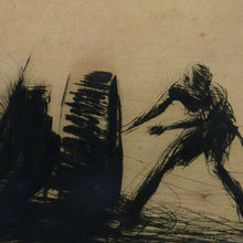 Load image into Gallery viewer, Etching - ‘A 65 Pounder Opening Fire’ - James McBey
