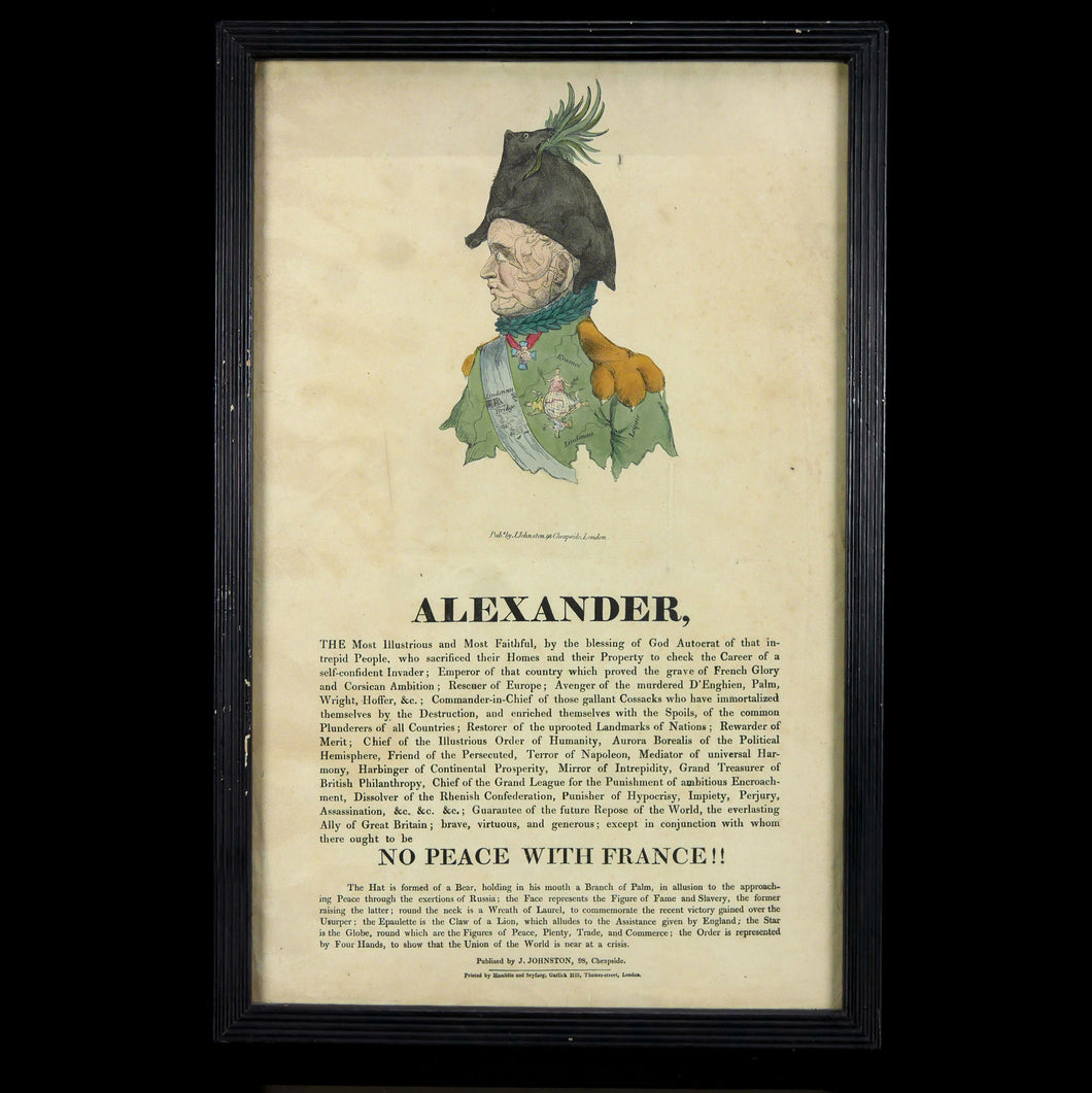 Alexander I of Russia Caricature, 1814