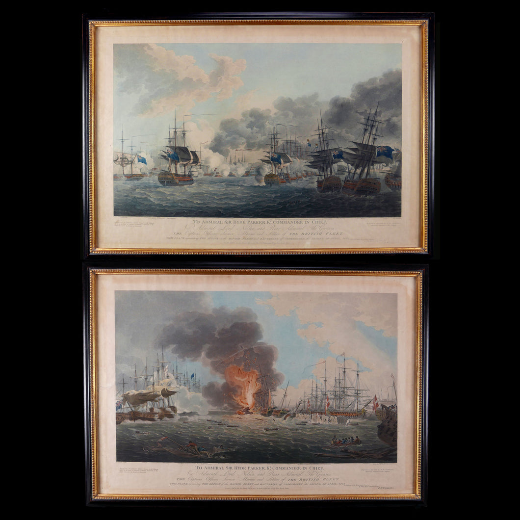 Pair of Engravings - The Battle of Copenhagen, 1801