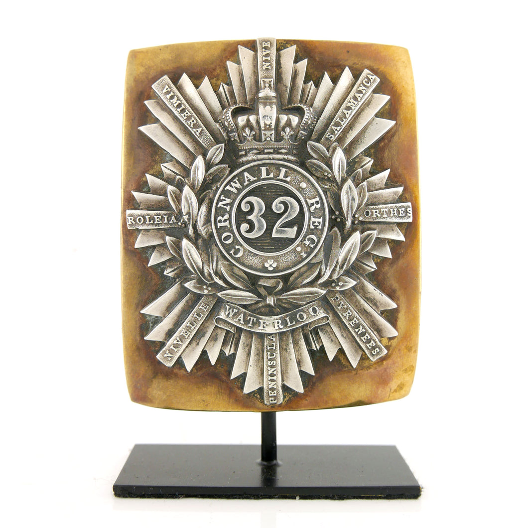 32nd (Cornwall) Regiment of Foot Shoulder Belt Plate, 1830-55