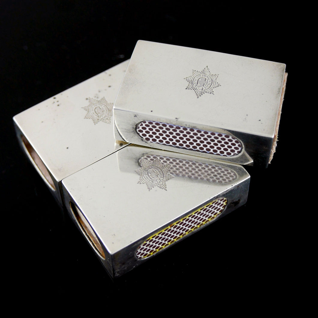 Set of Three Coldstream Guards Matchbox Holders, 1935