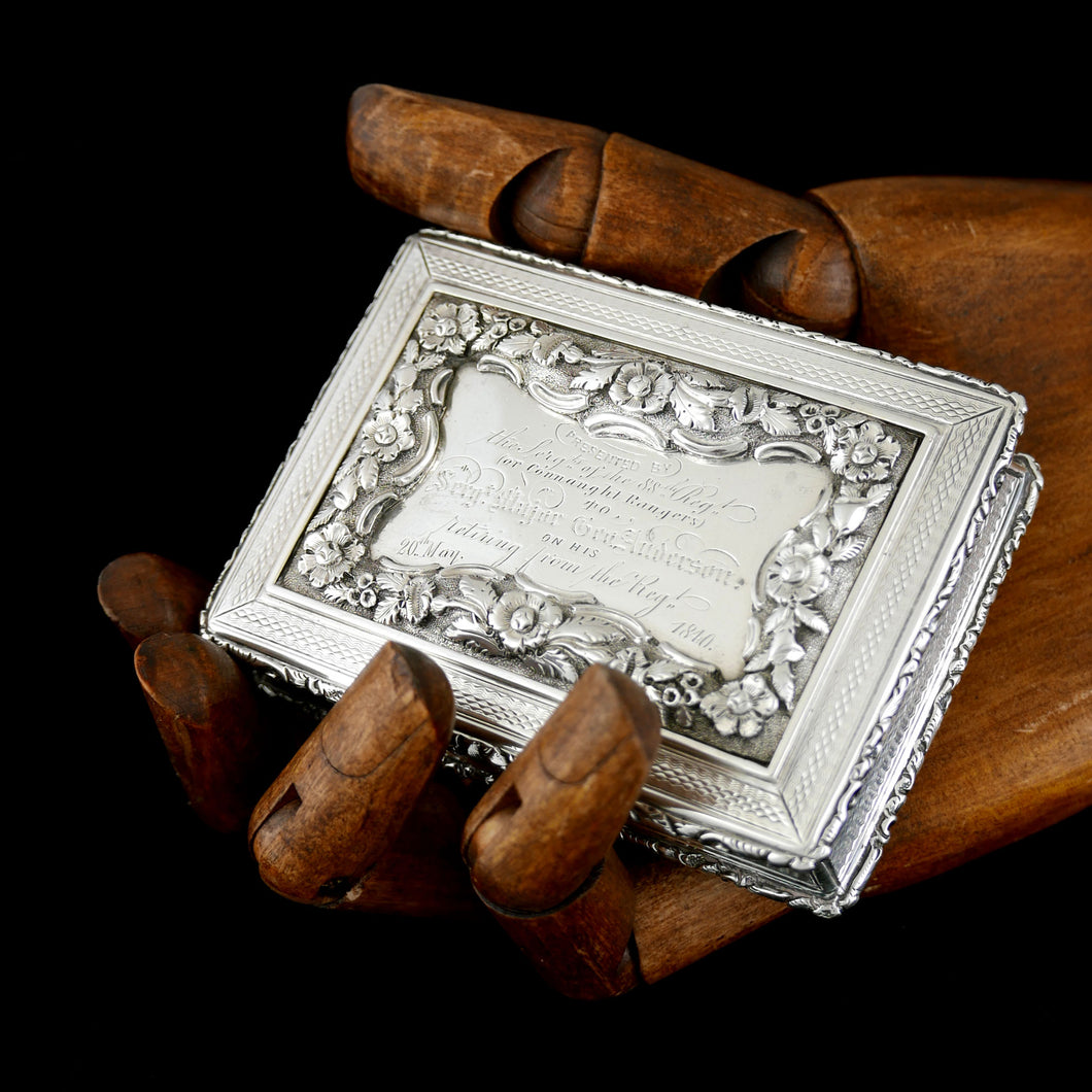 88th Connaught Rangers - A Presentation Snuff Box, 1838