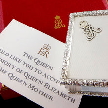 Load image into Gallery viewer, HM Queen Elizabeth The Queen Mother Royal Presentation Silver Table Box, 1962
