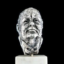 Load image into Gallery viewer, Miniature Portrait Bust of Winston Churchill by Georges Weil, 1970
