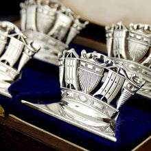 Load image into Gallery viewer, A Set of Four George V Royal Navy Menu Holders, 1926
