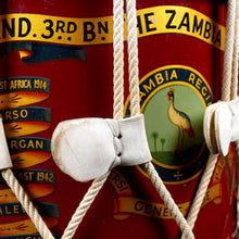 Load image into Gallery viewer, 3rd Battalion The Zambia Regiment Band Drum, 1965

