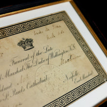 Load image into Gallery viewer, Admission Ticket To The Funeral of the 1st Duke of Wellington, 1852
