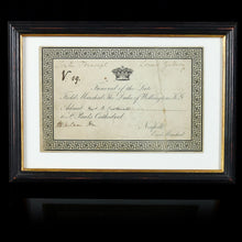 Load image into Gallery viewer, Admission Ticket To The Funeral of the 1st Duke of Wellington, 1852
