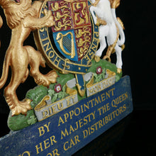 Load image into Gallery viewer, Elizabeth II Motor Trade Royal Warrant Holder’s Appointment Sign, 1960
