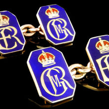 Load image into Gallery viewer, King George VI and Queen Elizabeth Royal Presentation Cufflinks, 1936-39
