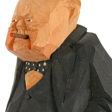 Load image into Gallery viewer, Carved Wood Churchill, 1960
